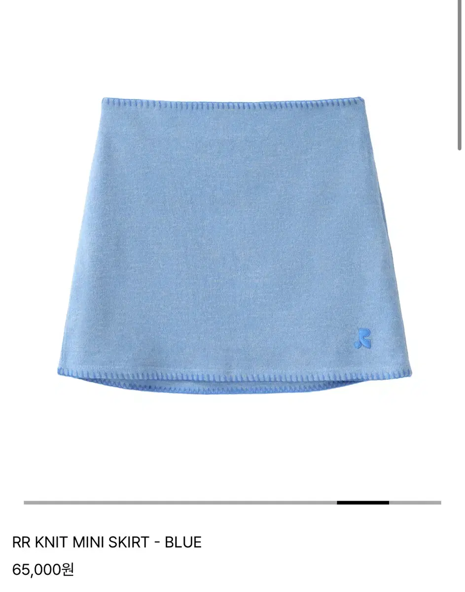 레스트앤레크리에이션 RR KNIT MINI SKIRT - BLUE